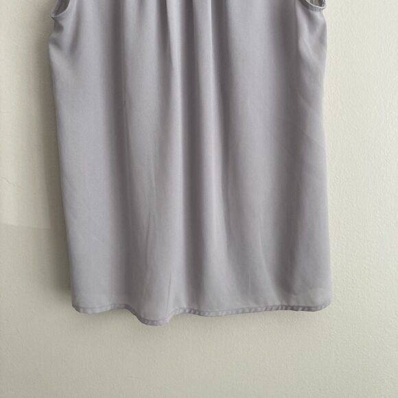 Maeve Anthropologie Womens Size 4 Gray Luca Laser Cut Tie Blouse Sleeveless Top - Picture 9 of 10